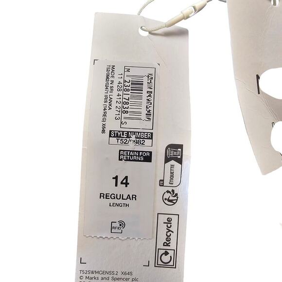 Marks & Spencer Tummy Control Padded Wrap Plunge Swimsuit Iris Size 10 NWT - Picture 9 of 9